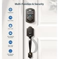 thumbnail image 4 of Veise Fingerprint Keypad Keyless Entry Electronic Deadbolt Lock, Digital Door Handle, Bronze, 4 of 7
