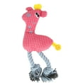 thumbnail image 3 of Dog Chew Toy, Puppy Teething Chew Toy Interactive With Squeaky Sound For Pet Dog For Teeth Cleaning Rose Red, 3 of 8