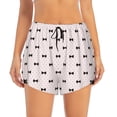 thumbnail image 2 of Balery bow on polka dots Pattern Women's Running Shorts with Liner 2 Pockets Elastic Workout Athletic Gym Yoga Shorts-Medium, 2 of 7