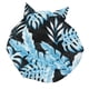 thumbnail image 1 of Bewildely Ducha Cabello seco Gorros de baño Estampado de flores Banda elástica impermeable Hem Cover Beanie Turban Hat Mujeres Niñas Black leaf Type3 NO3 Bewildely HA062078-21B, 1 of 5