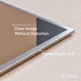 thumbnail image 5 of Eviva Sax 48" Brushed Chrome Metal Frame Bathroom Wall Mirror, 5 of 7
