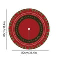 thumbnail image 3 of Burlap Christmas Tree Skirt, 30 Inch Red Tree Skirt with Snowflake Reindeer Red Knitted Xmas Tree Skirts Thick Knitted Xmas Holiday Decoration New Year Home Party Decorations, 3 of 8