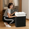 thumbnail image 7 of 4 PCS 140L Plaid Storage Bags, Foldable Clothes Storage Bins with Reinforced Handles, Closet Organizer Containers for Sweaters, Comforters, Bedding & Linen Sheets, Home & Dorm UseS, 7 of 7