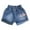Blue L, variant on Ahuyic Toddler Kids Leisure Clothes,Summer Unisex Short Pants,Fashion Toddler Girls' Printed Jeans Short Pants Summer Casual Loose Jeans Short Pants For Girls