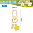 thumbnail image 2 of Uxcell Keychains Enameled Charm Personalized Key Ring Cute Keychain Purse Bag Accessories Yellow, 2 of 7