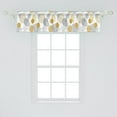 thumbnail image 2 of Ambesonne Oriental Window Valance, Abstract Geometric Flowers Zebra Prints Circles Palm Leaves, Curtain Valance for Kitchen Bedroom Decor with Rod Pocket, 54" X 12", Earth Yellow Pale Grey, 2 of 3