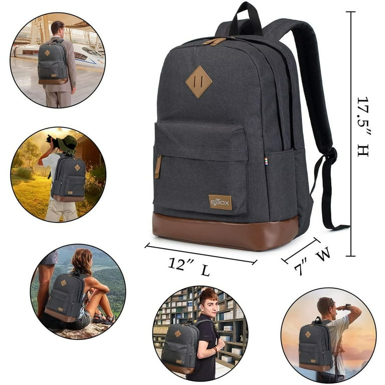 Ebox Classic Travel Backpack with Laptop Sleeve and Tablet Storage 15.6