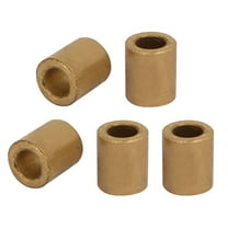 6mm x 10mm x 12mm Self-lubricating Bushing Sleeve Brass Bearings 5Pcs