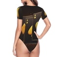 thumbnail image 3 of Uemuo Casino Playing Cards Pattern Women's One Piece Short Sleeve Swimsuit Rash Guard Surfing Modest Quick-drying Swimsuit Beach Essentials-Medium, 3 of 9