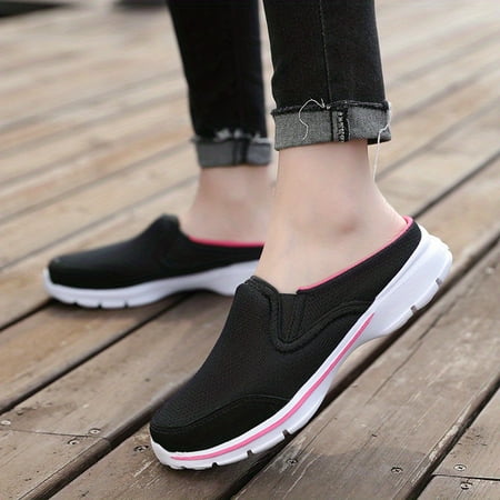 

Toe Slip On Summer Walking Shoes Anti Slip Breathable Outdoor Casual Sneakers Women‘s Half Slippers
