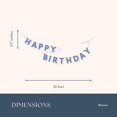 thumbnail image 3 of Banner de papel Bonjour Fête, azul, feliz cumpleaños, 3 m de largo, 3 of 4