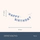 thumbnail image 3 of Banner de papel Bonjour Fête, azul, feliz cumpleaños, 3 m de largo, 3 of 4