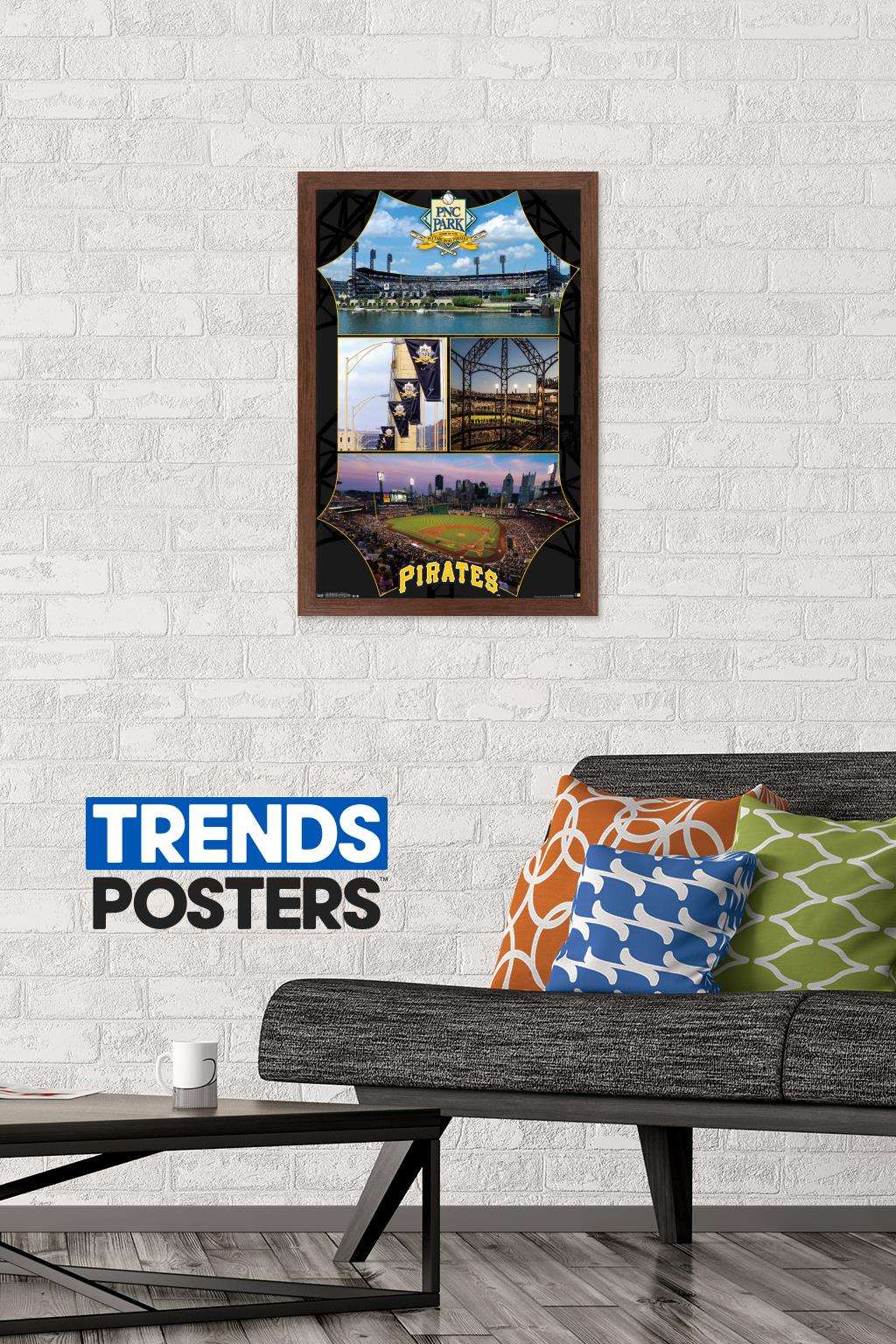 MLB Pittsburgh Pirates - PNC Park Wall Poster, 14.725" x 22.375", Framed