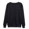 thumbnail image 4 of AXXD Black Basic Tunic Blouses for Women Dressy Casual Sexy Summer 2024 Long Sleeves Casual Shirts Color Round Neck Sweatshirt Crewneck Pullover Tunic Tops, 4 of 4