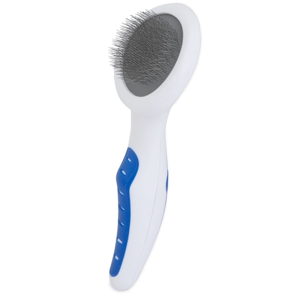Cepillo para gatos Petmate GripSoft blanco y azul