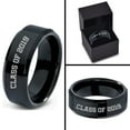thumbnail image 4 of Tungsten Graduating Class Of 2019 Band Ring 8mm Men Women Comfort Fit Black Beveled Edge Polished, 4 of 4