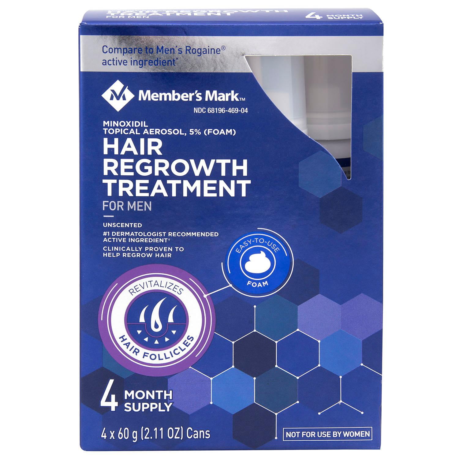 Hair Regrowth Treatment For Men 4 Month Supply Foam Minoxidil 5 Foam