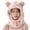 Pink, variant on Coffee Bear Ear Plush with Face Shield Balaclava Hood, Winter Balaclava Hood, for Winter Daily Wear, Ski Trips And Snow Outings, Winter Headwear
