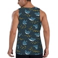 thumbnail image 3 of Easygdp Party Shark Cute Men's Tank Top, Sleeveless Muscle T Shirts, Breathable, Quick-Dry, Loose for Gym, Running, Fitness - 4X-Large, 3 of 9