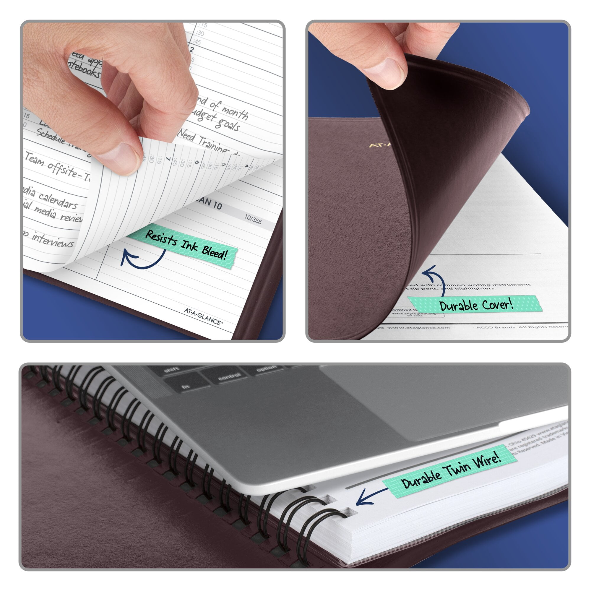 AT-A-GLANCE 2027 Weekly Appointment Book Planner Winestone Large 8 14 x 11 -