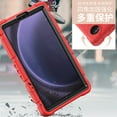 thumbnail image 5 of SaniMore Tri-layer Hybird Case for Samsung Galaxy Tab A9 8.7" 2023 SM-T550 SM-P550, Rugged PC Shell Silicone Anti-drop Shockproof Hidden Kickstand Heavy Duty Protective Cover, Red, 5 of 17