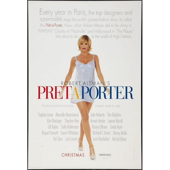 Pret-A-Porter Movie Poster Reprint 27inx40in for any room 27x40 Square Adults Best Posters