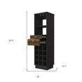 thumbnail image 4 of 18" Black Bar Cabinet With Two Drawers, 4 of 6