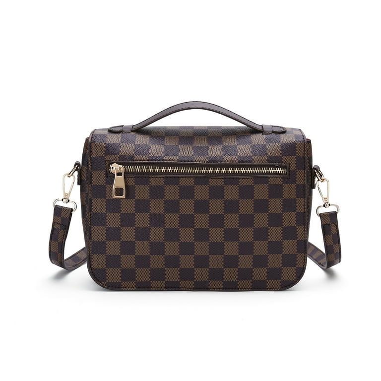 louis vuitton purse brown checkered