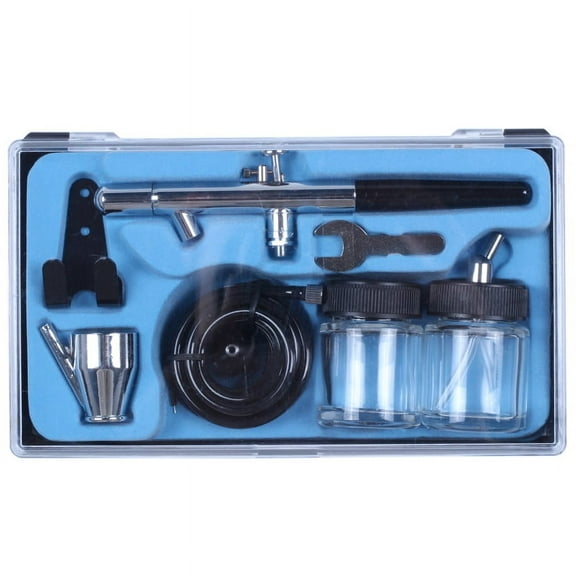 Siphon Feed Dual Action 0.35Mm Airbrush Kit Tool Art Painting