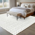 thumbnail image 4 of 6'x9' Area Rugs, Sage Green Striped Indoor Outdoor Area Rug for Living Room Bedroom, Modern Abstract Art Geometric Washable Bathroom Rugs Kitchen Floor Carpet Mats Home Decor Aesthetic, 4 of 8