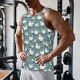 thumbnail image 5 of Lsque Funny Chicken Pattern Mens Tank Tops Muscle Athletic Quick Dry Sleeveless Workout Fitness T Shirts Beach Tank Top, Loose-fit Sleeveless Shirt for Men-4X-Large, 5 of 7