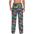 thumbnail image 3 of Daiia Colorful Carp Streamer Men's Sleep Pant with Pockets and Drawstring,Pajama Pants-Medium, 3 of 9