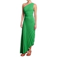 thumbnail image 3 of Michellecmm  Women Long Dress, One-shoulder Pleated Hollowed Irregular Dress, 3 of 9