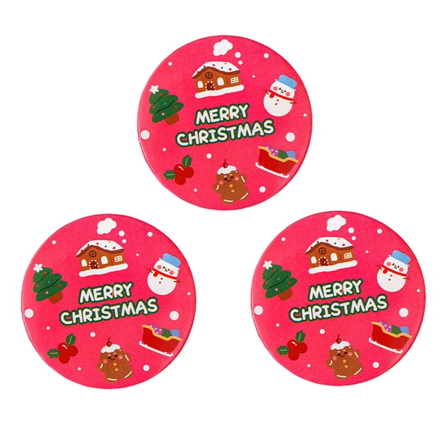 LCXmlly Dressing Mirror Portable Christmas Mirror Set 3Pcs Cartoon Design Vibrant Colors Easy to Carry