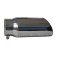 thumbnail image 1 of SpeedFX Exhaust Tail Pipe Tip 405S FX Exhaust Tail Pipe Tip; 4 Inch Inlet; 5 Inch Outlet; Polished Stainless Steel; Round; Angled Cut; Rolled Edge; 12 Inch Length, 1 of 3