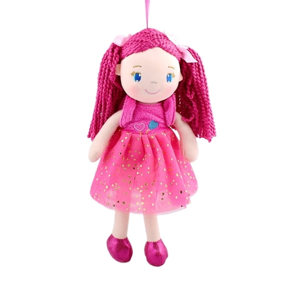 Plumora Pigtail Rag Doll Stuffed Animal - Soft Cute Plushie for Girls, Unlabeled Play Toy, Great for Collection, Cuddles, and Kids Toys