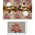 thumbnail image 6 of Christmas Placemats Set of 4 Truck Poinsettia Xmas Ball Christmas Placemats for Dining Table Snow Gray Table Mat Winter Holiday Home Party Kitchen Table Decorations, 6 of 6