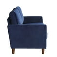 thumbnail image 3 of Sarah 57 Inch Loveseat- Blue Velvet- Stitch Tufting- Reversible Cushions, 3 of 6