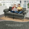 thumbnail image 5 of Costway Modern Loveseat Fabric 2-Seat Sofa Couch for Small Space with Metal Legs Grey, 5 of 10