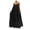 Black, variant on Qiopertar Women's Long Loose Backless Dress Strap V-Neck Casual Summer Beach Vacation Big Swing Dress with Pockets, White 3XL