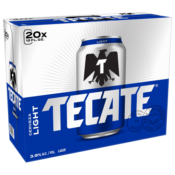 Cerveza Tecate Light Mexican Beer 20 Pack 12 Oz Cans Walmart Com Walmart Com