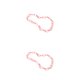 thumbnail image 2 of Minnieouse Cadena de acrílico para mujer, collar de repuesto galvanizado que no se desvanece, gargantilla elegante para fiestas nocturnas para Rosa 2Conjunto, 2 of 6