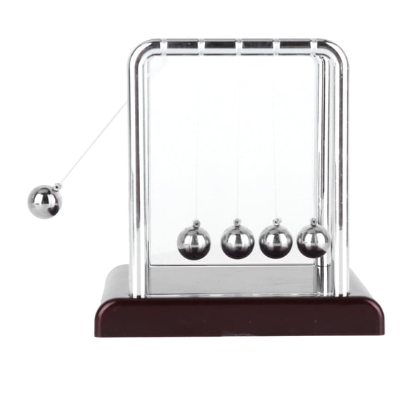 Riousery Newton's Cradle Pendulum Balls Metal Swing Balance Ball Physics Science Desk Stress Relief Toys for Home Office Executive Desk Decoration Toy (3.6 x 3.0 x 3.7 Inches)