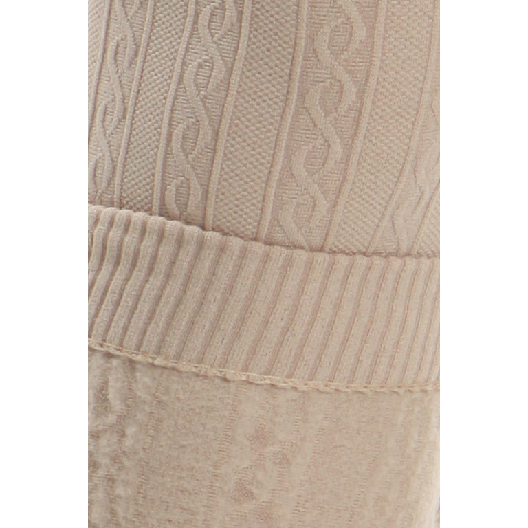 Sakkas Cable Knit Fleece Lined Leggings - ShopperBoard