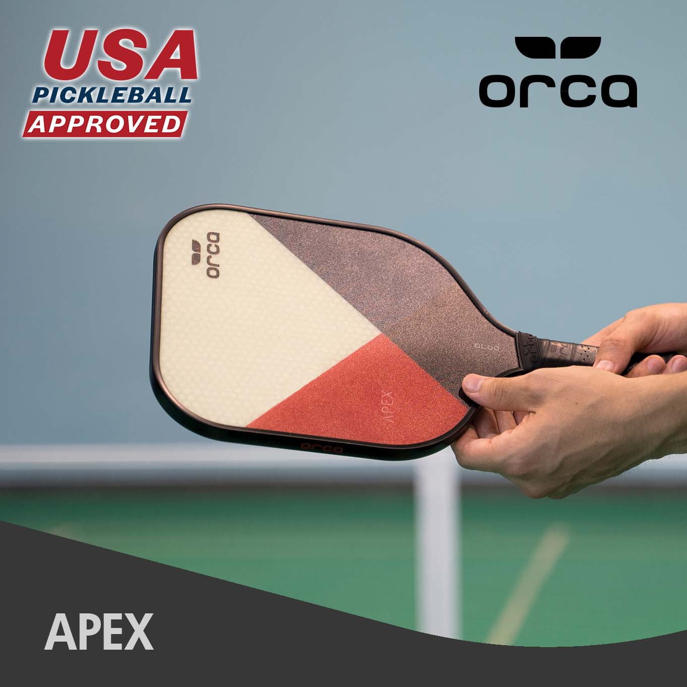 Apex Polymer Honeycomb Pickleball Paddle with Carry Bag, 7.6oz by Orca