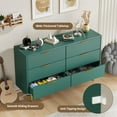thumbnail image 4 of Huisuilinss Fluted 3/5/6 Drawer Dresser For Bedroom,Wood Wide Chest Of Drawers,Tall Nightstand,Double Dresser,Modern Side Table With Metal Handle & Feet For Living Room Hallway, 4 of 7