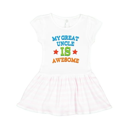 

Inktastic My Great Uncle is Awesome Gift Toddler Girl Dress