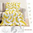 thumbnail image 5 of Yellow Banana Blanket Soft Cozy Warm Twin Blanket for Bed, Plush Fuzzy Flannel Fleece Blankets for Sofa, Summer Tropical Fruits Watercolor Throw Blankets for Couch, Gifts for Men, 60"x80", 5 of 9