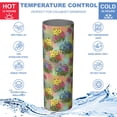 thumbnail image 5 of Pioneer Flower Floral Print Pattern 20oz Skinny Tumbler with Straw & Lid, Double Wall Vacuum Insulated Cup, Leak-Proof, Cup Holder Friendly, Hot 6H Cold 12H, 5 of 6