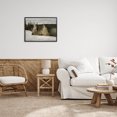 thumbnail image 2 of Snowy Slopes Woodland Nature Landscape Painting Black Framed Art Print Wall Art, 2 of 7